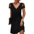 Dames Midikleid V-Ausschnitt Modern Design 0