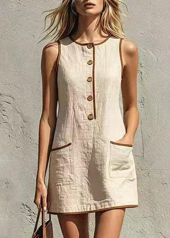Dames Midjurk Casual Patchwork Met Zakken 2
