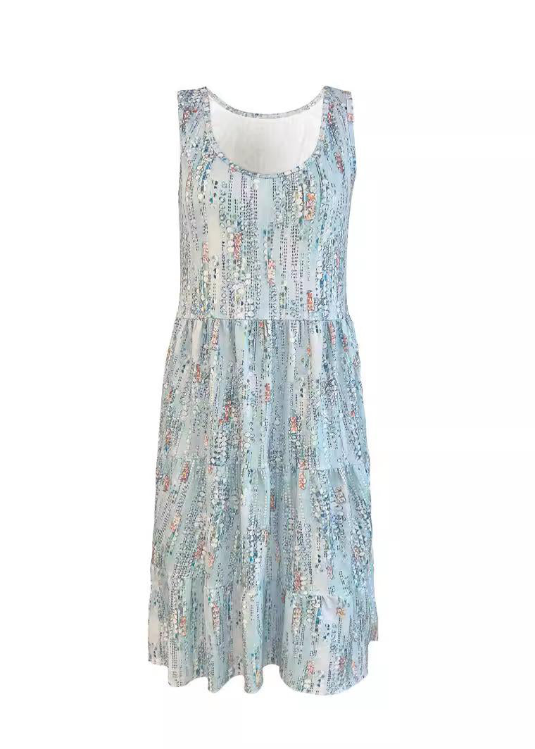 Dames Midjurk Met O-hals En Gerimpelde Details 4