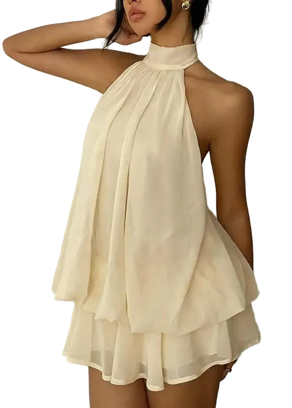 Dames Midjurk Mouwloos Backless Vakantie Stijl 0