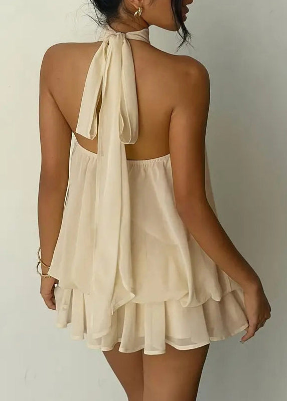 Dames Midjurk Mouwloos Backless Vakantie Stijl 3