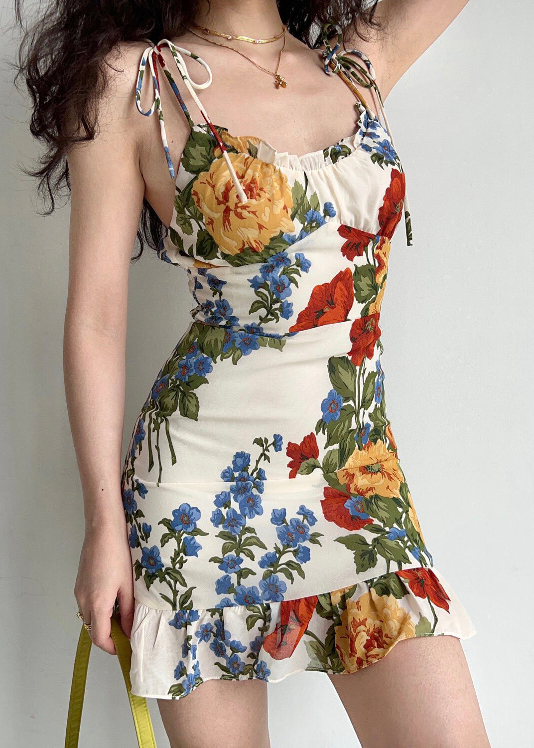 Dames Mini-Jurk Bloemenprint Voor Feestelijke Gelegenheden 2