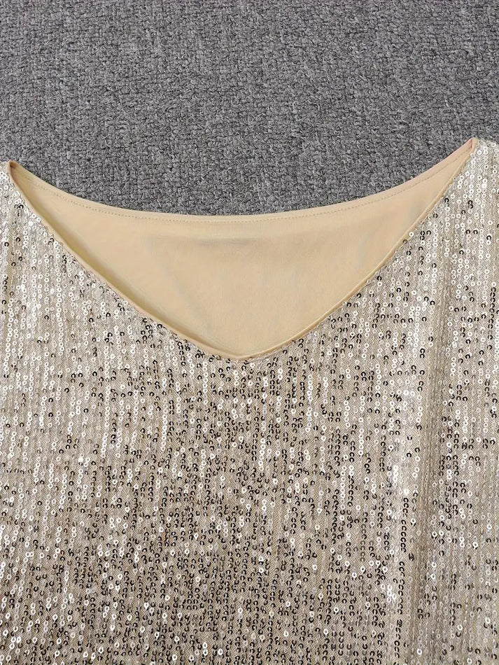 Dames Mini-jurk Off-Shoulder met Pailletten 5
