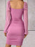 Dames Mini Jurk Elegante Stijl Met Brede Mouwen Hoogwaardige Stof 2