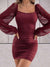 Dames Mini Jurk Elegante Stijl Met Brede Mouwen Hoogwaardige Stof 8