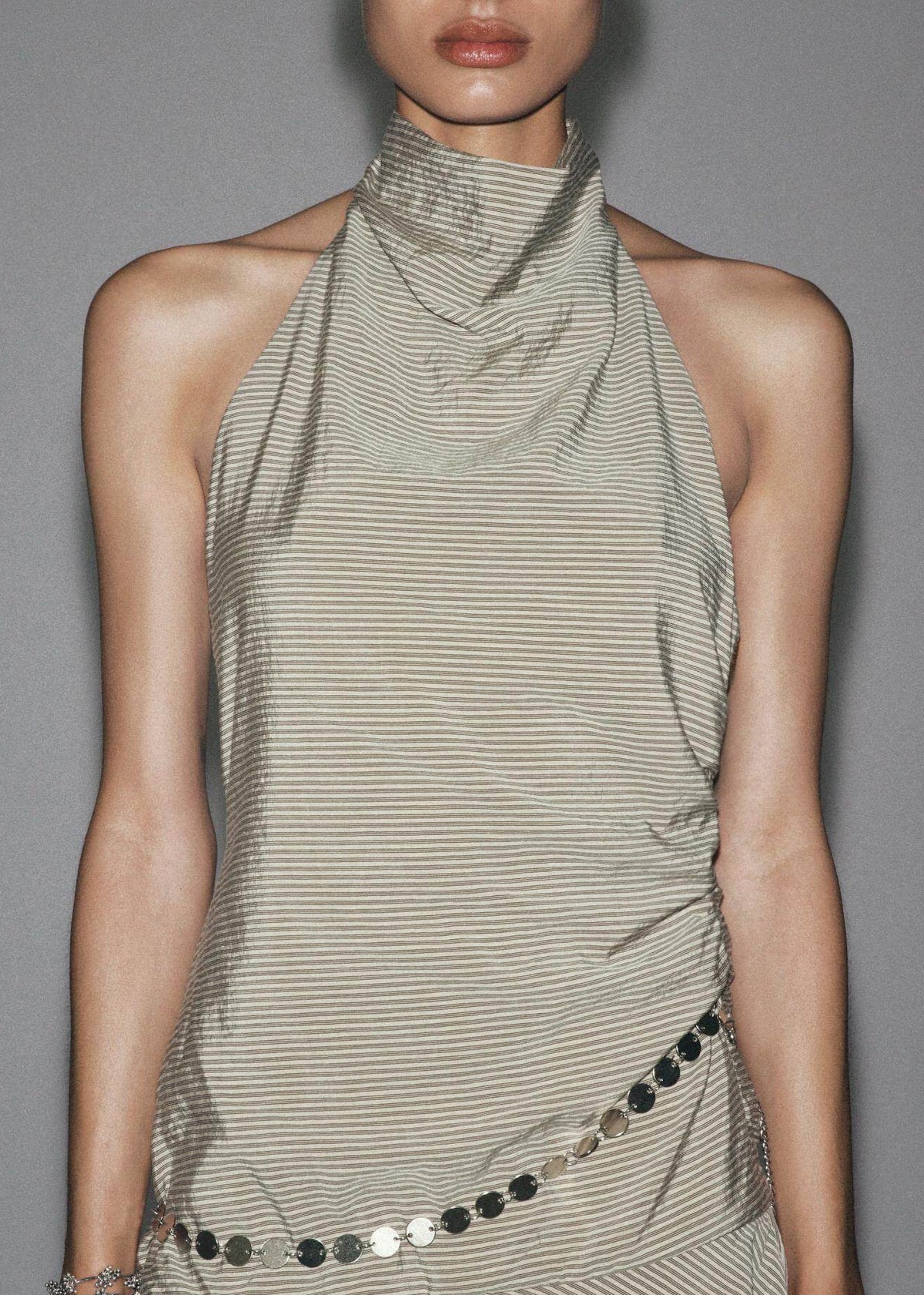 Dames Mini Jurk Halter Gestreept Casual Zomer 2
