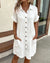 Dames Mini Jurk V-hals Katoen Linnen Casual Zomer Kleding 0