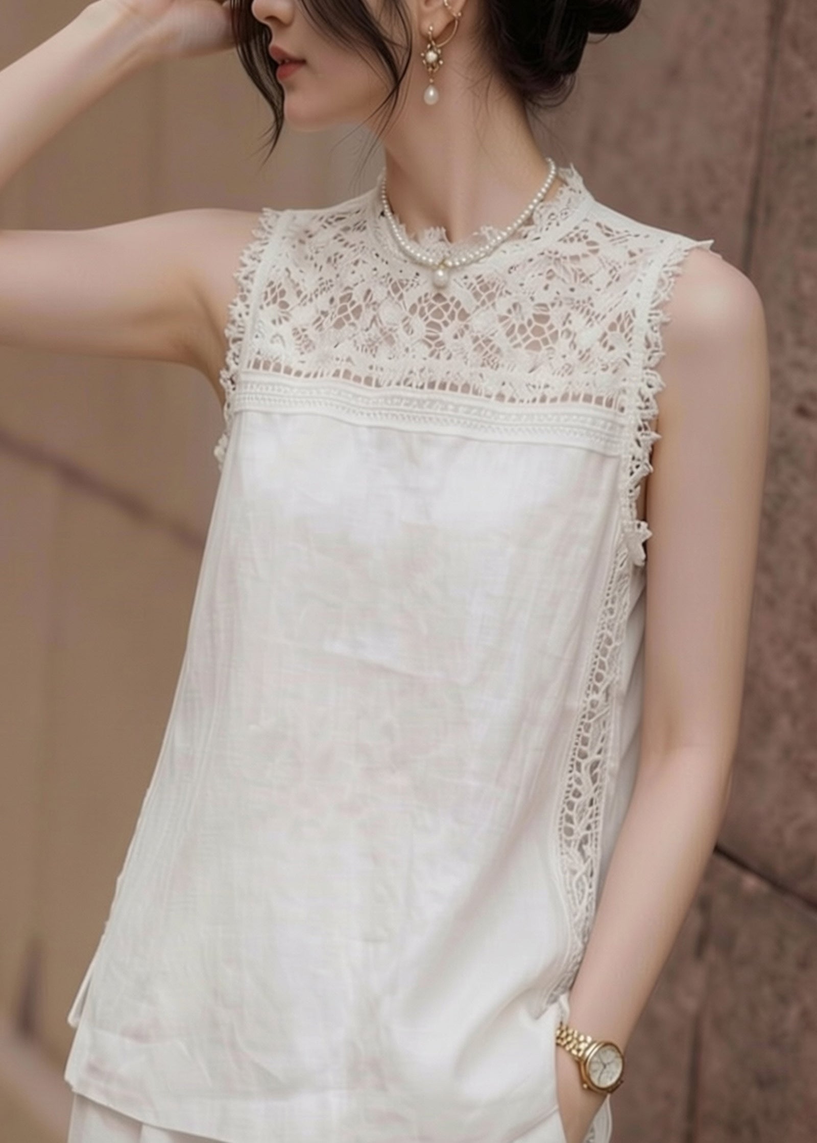 Dames Mouwloos Vest Met Laag Hoog Ontwerp 3