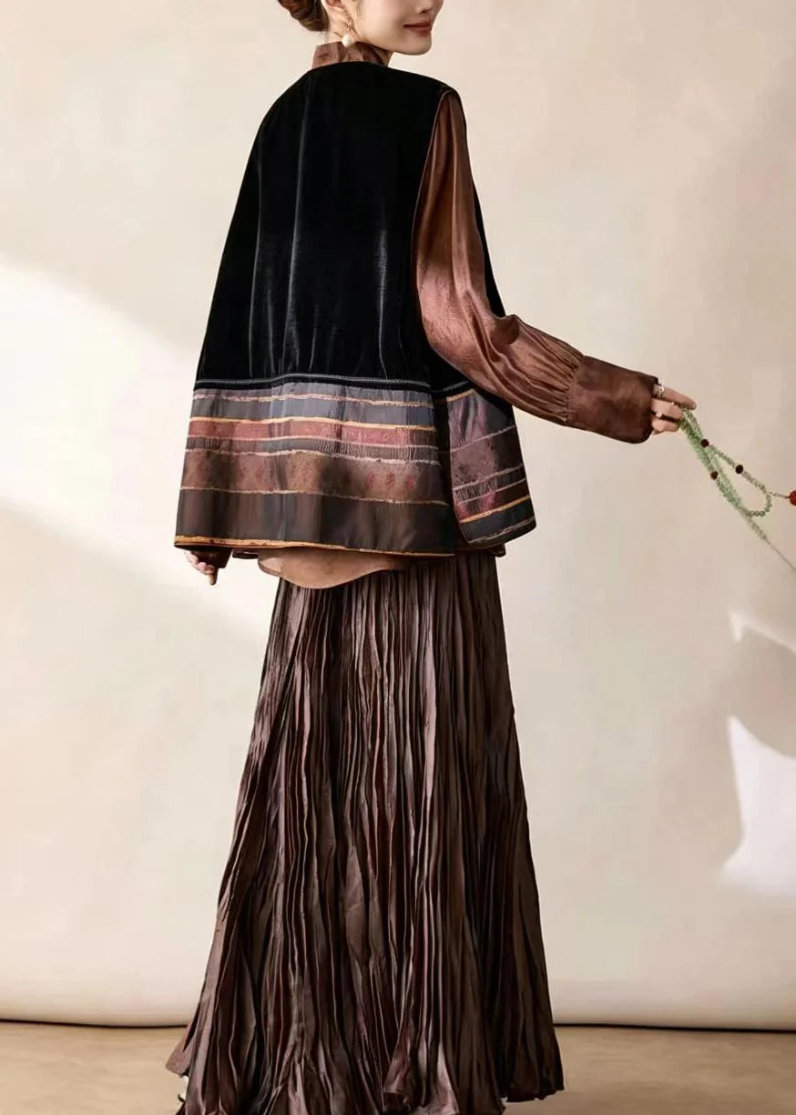 Dames Mouwloos Vest Patchwork Vintage Stijl 4