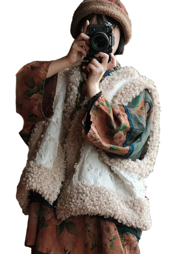 Dames Mouwloos Vest Vintage Stijl Patchwork 3