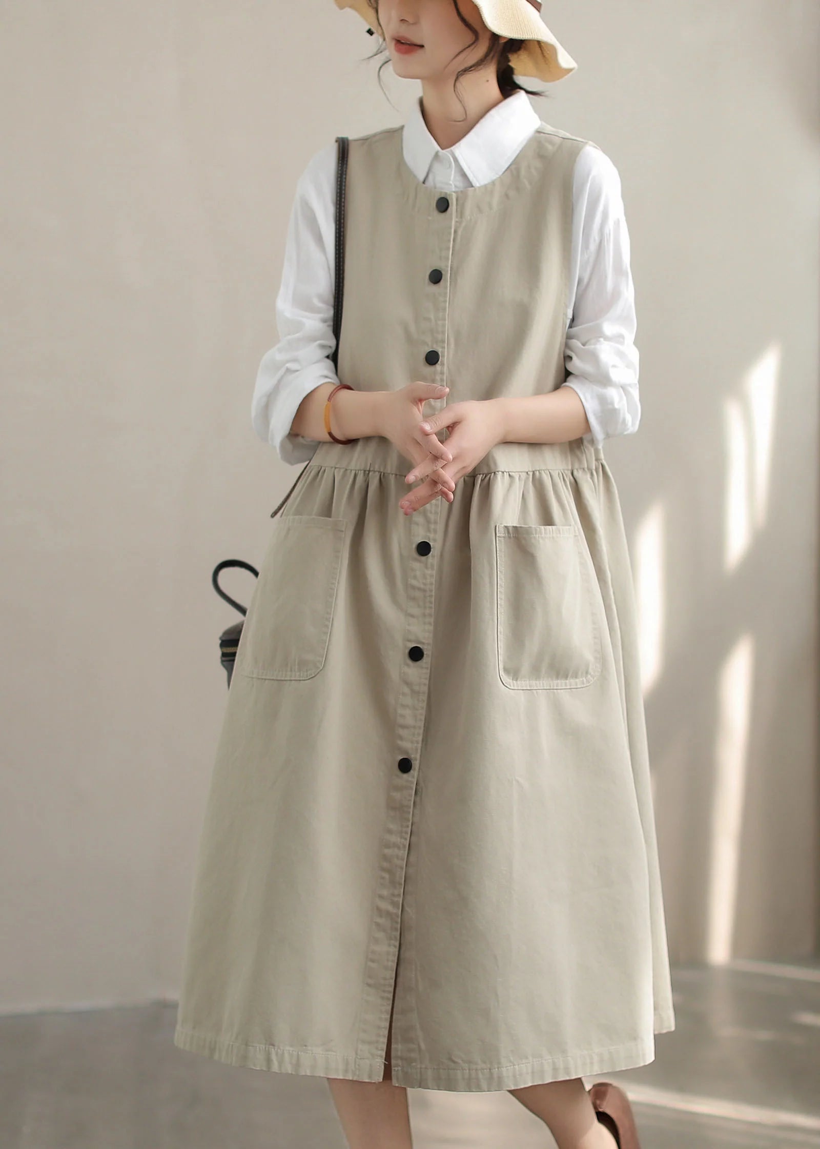 Dames Mouwloze Jurk Oversized Stijlvol 1