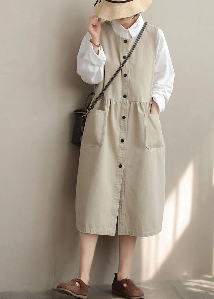 Dames Mouwloze Jurk Oversized Stijlvol 3