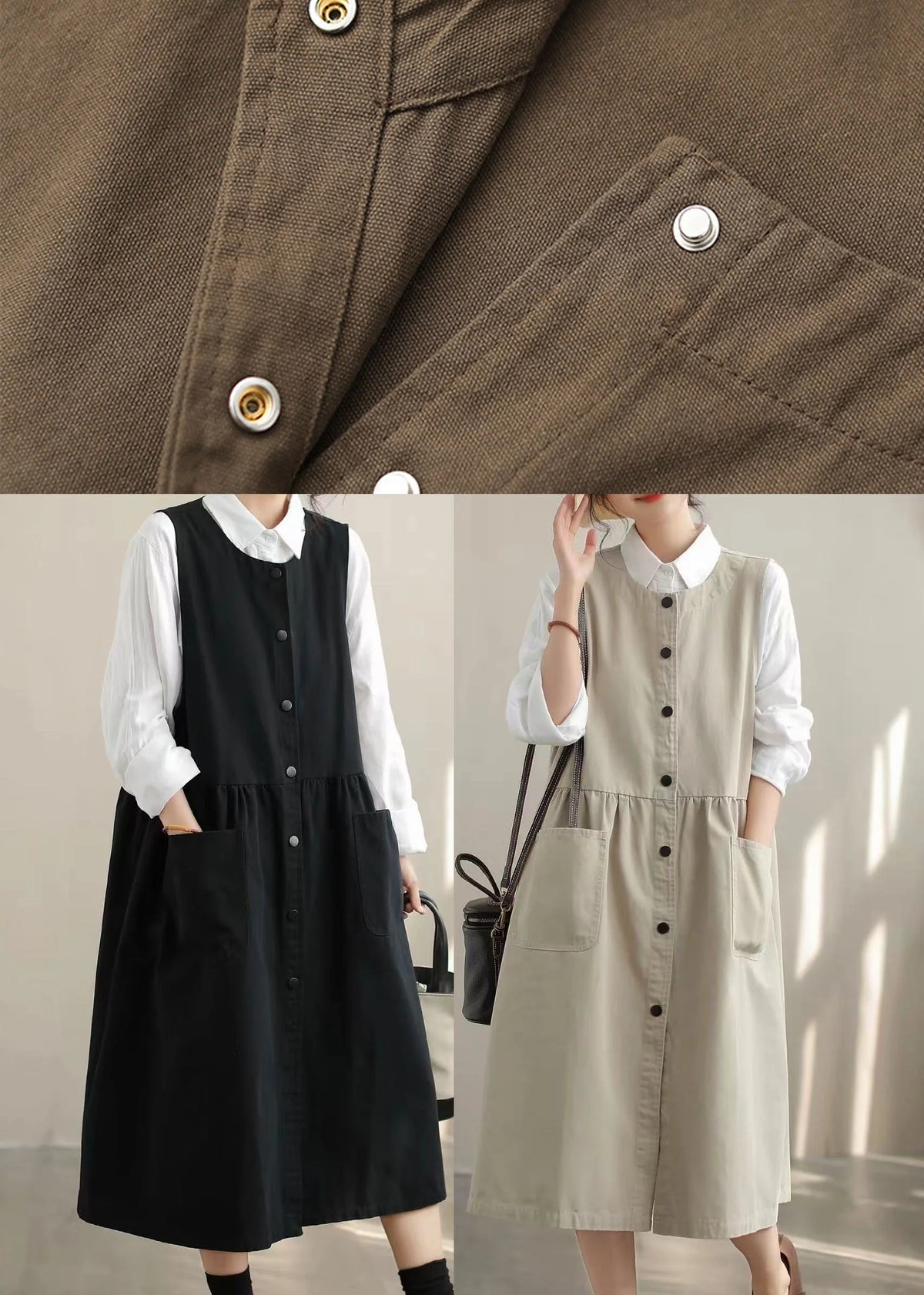 Dames Mouwloze Jurk Oversized Stijlvol 4