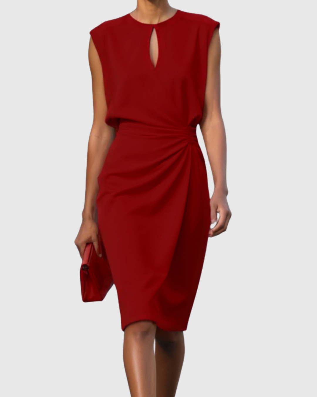 Dames Mouwloze Jurk met Geplooid Detail 7