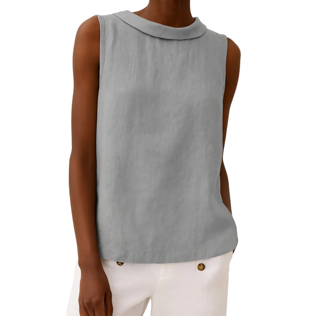 Dames Mouwloze Top Met Rolkraag Voor Een Chique Zomerlook 0