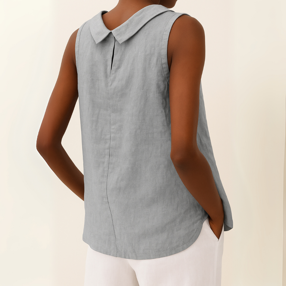 Dames Mouwloze Top Met Rolkraag Voor Een Chique Zomerlook 1