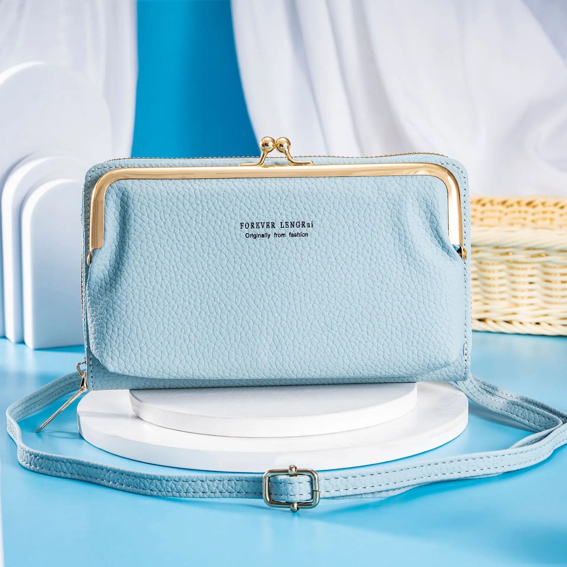 Dames Multifunctionele Tas met Kruisvormige Sluiting en Uniek Design 3