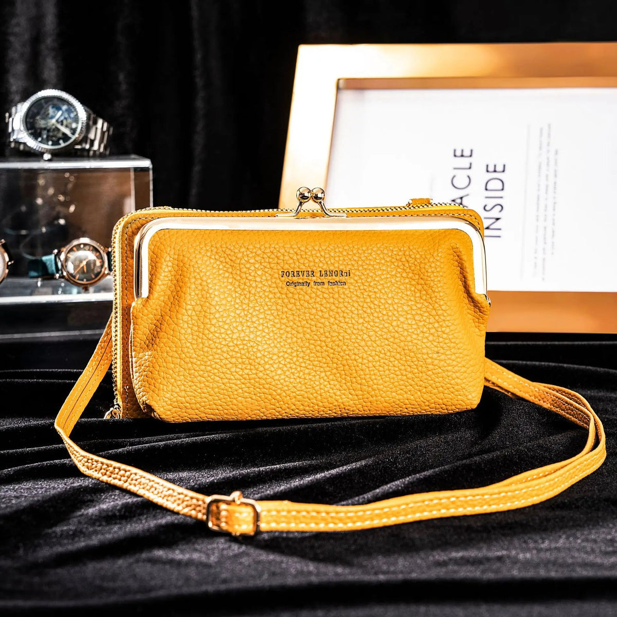 Dames Multifunctionele Tas met Kruisvormige Sluiting en Uniek Design 4