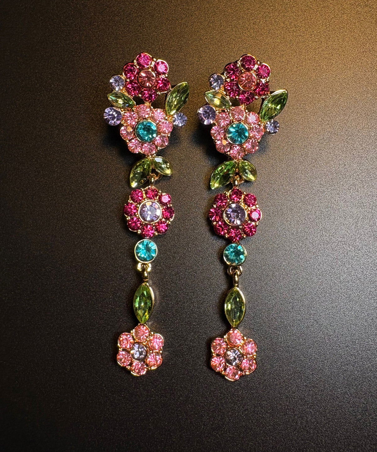Dames Oorbellen Bloemen Design Regenboogstijl 4