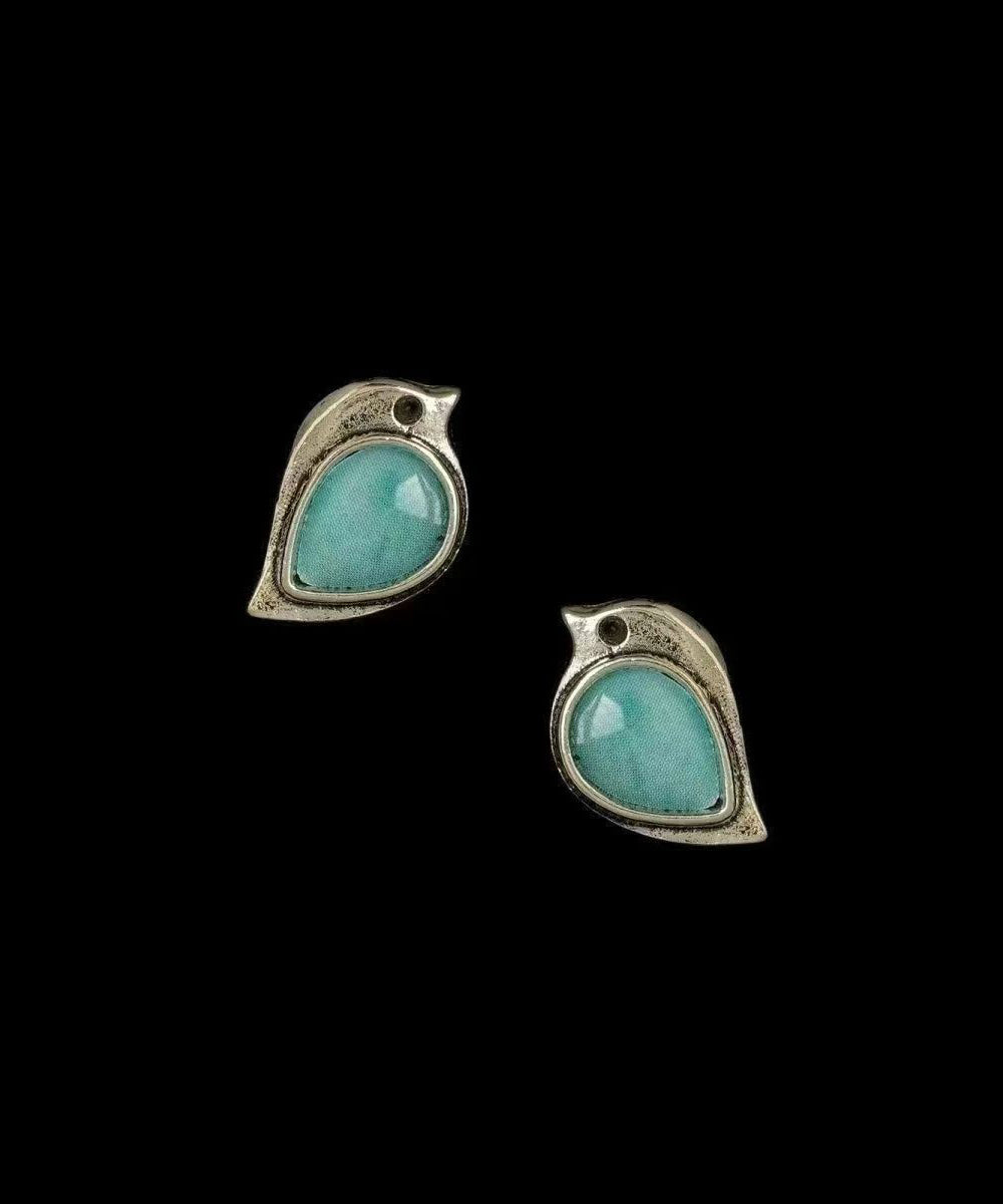 Dames Oorbellen Sparrow Stud Turquoise Design 1