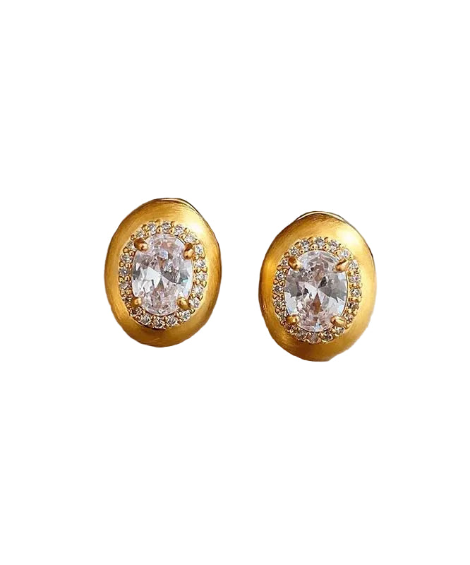 Dames Oorknopjes Met Zirkoon en Uniek Duivenei Design 1