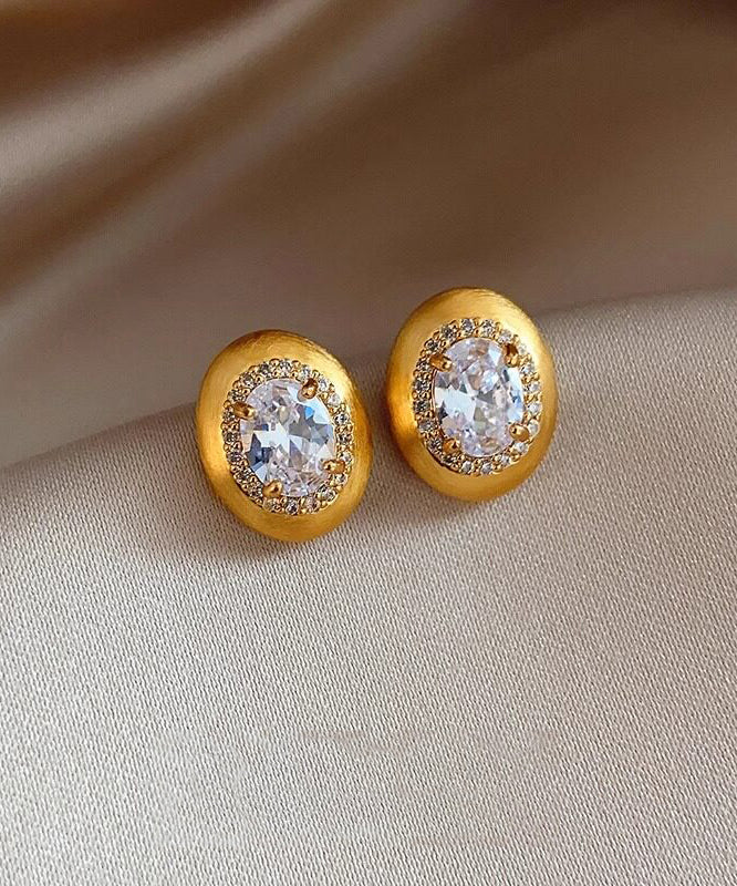 Dames Oorknopjes Met Zirkoon en Uniek Duivenei Design 3