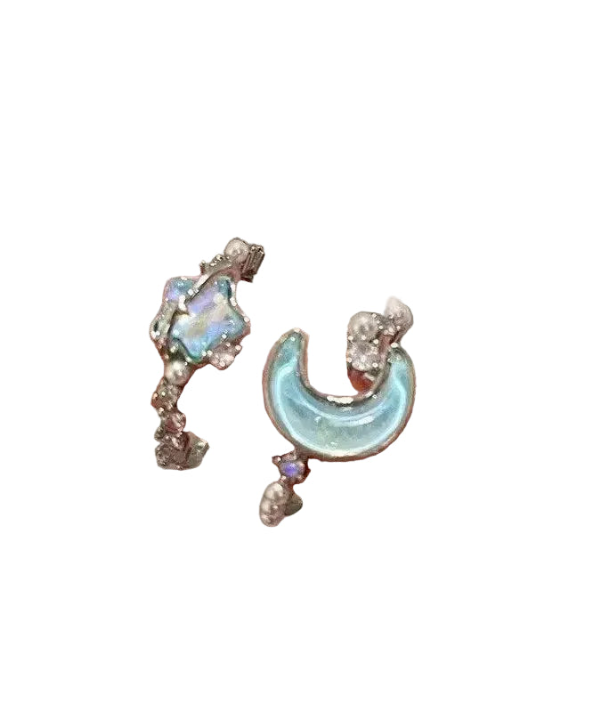 Dames Oorringen Set Maan en Ster Design 0