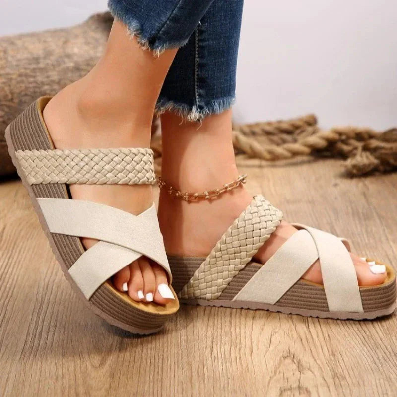 Dames Ortopædiske Sandalen Comfortabel Vegan Leer 1