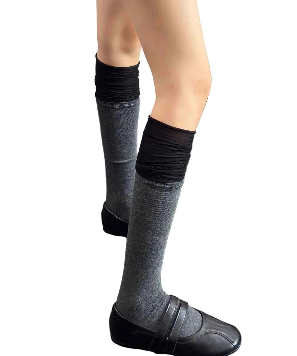 Dames Over-de-Kuit Sokken Patchwork Stijl 4