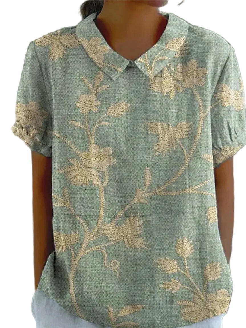 Dames Overhemd Bloemen Casual Stijl 0