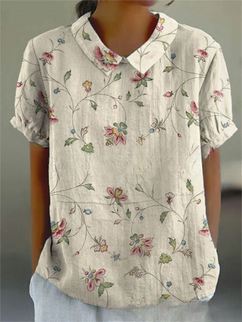 Dames Overhemd Bloemen Casual Stijl 2