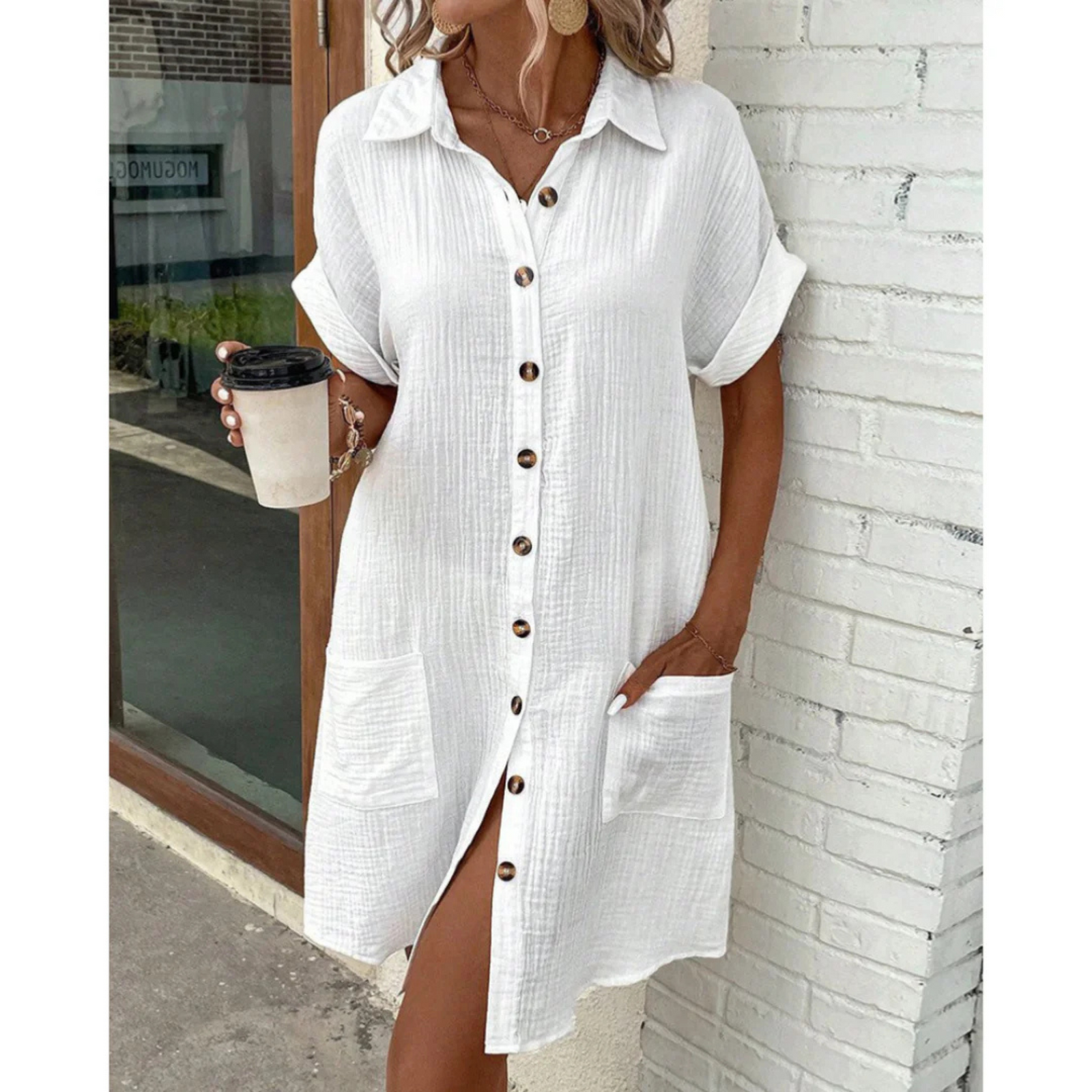 Dames Overhemdjurk Met Tijdloos Design 0