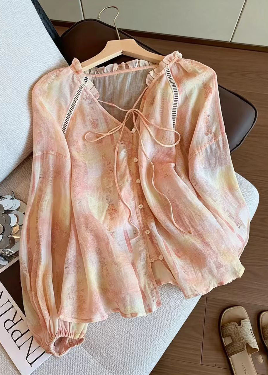Dames Overhemdtop Oversized Zomerprint Plusmaat 0