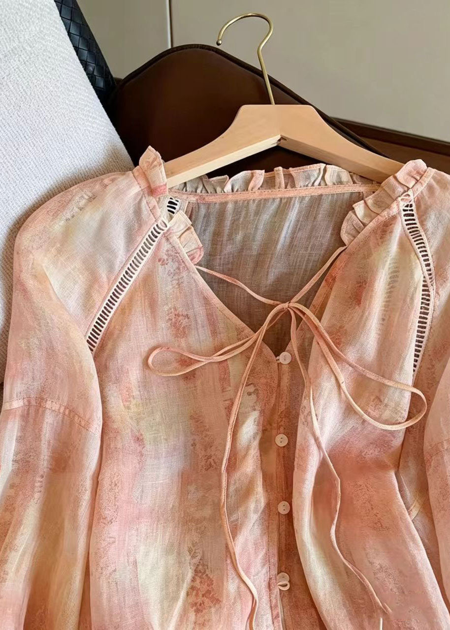 Dames Overhemdtop Oversized Zomerprint Plusmaat 3