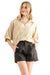 Dames Oversized Blouse Knoopsluiting Linnen 0