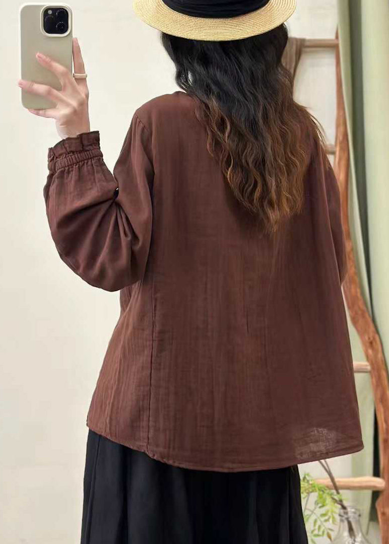 Dames Oversized Blouse met Opstaande Kraag 3