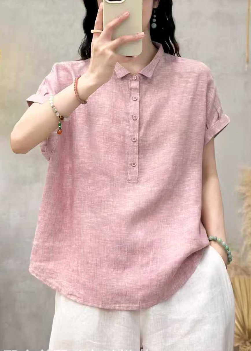 Dames Oversized Blouse met Peter Pan Kraag 2