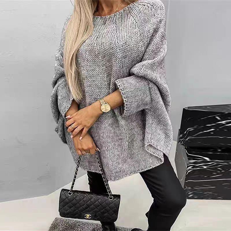 Dames Oversized Cape Sweater Met Vleermuismouwen 4