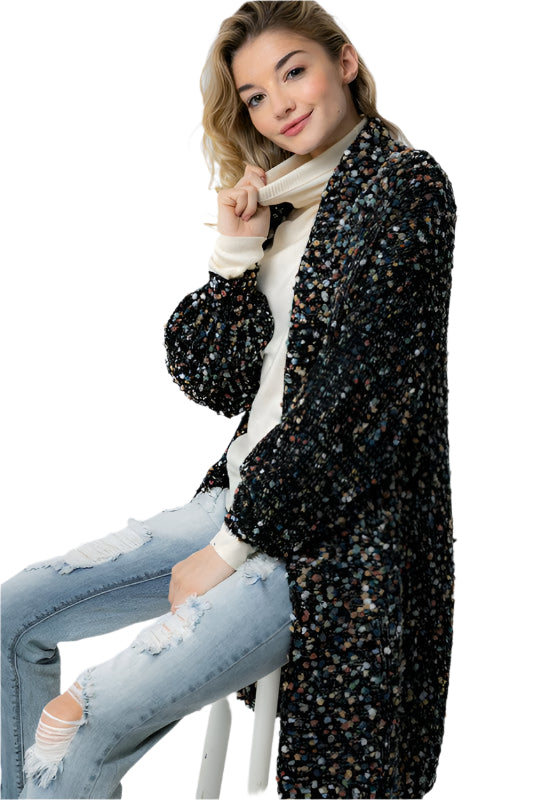 Dames Oversized Cardigan Gebreid met Zakken 0