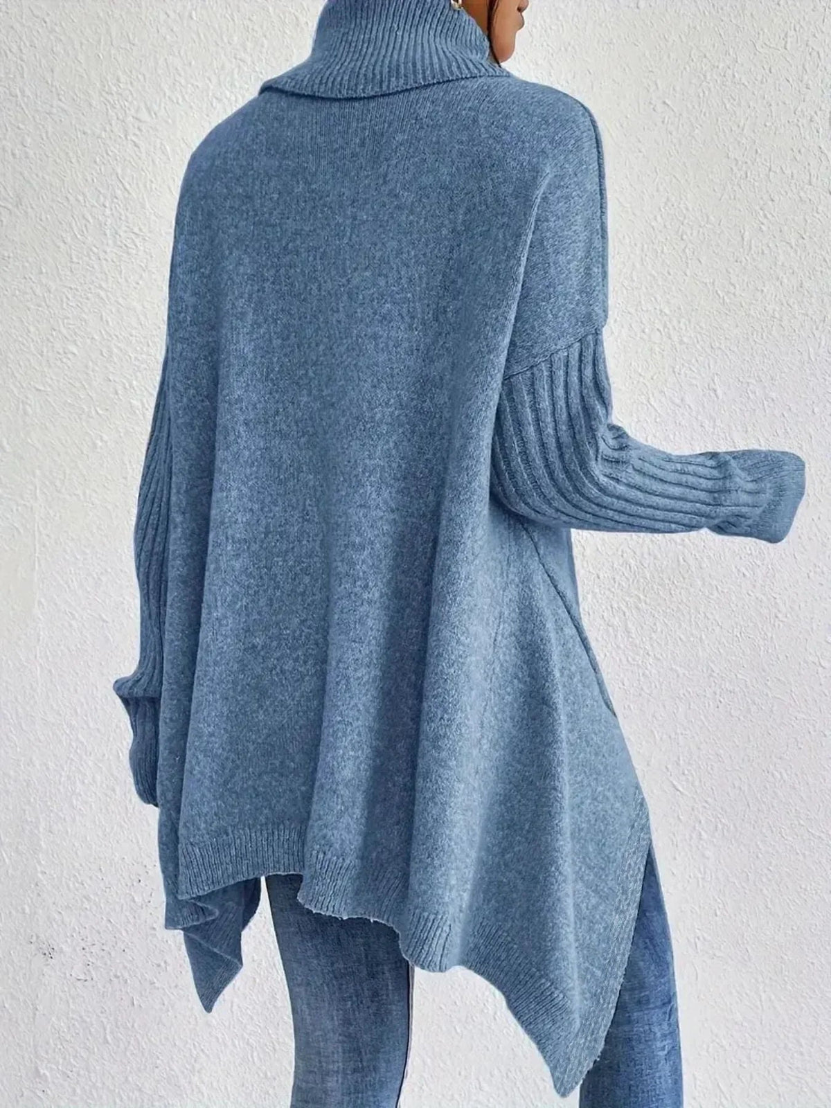Dames Oversized Coltrui met Asymmetrische Zoom 1