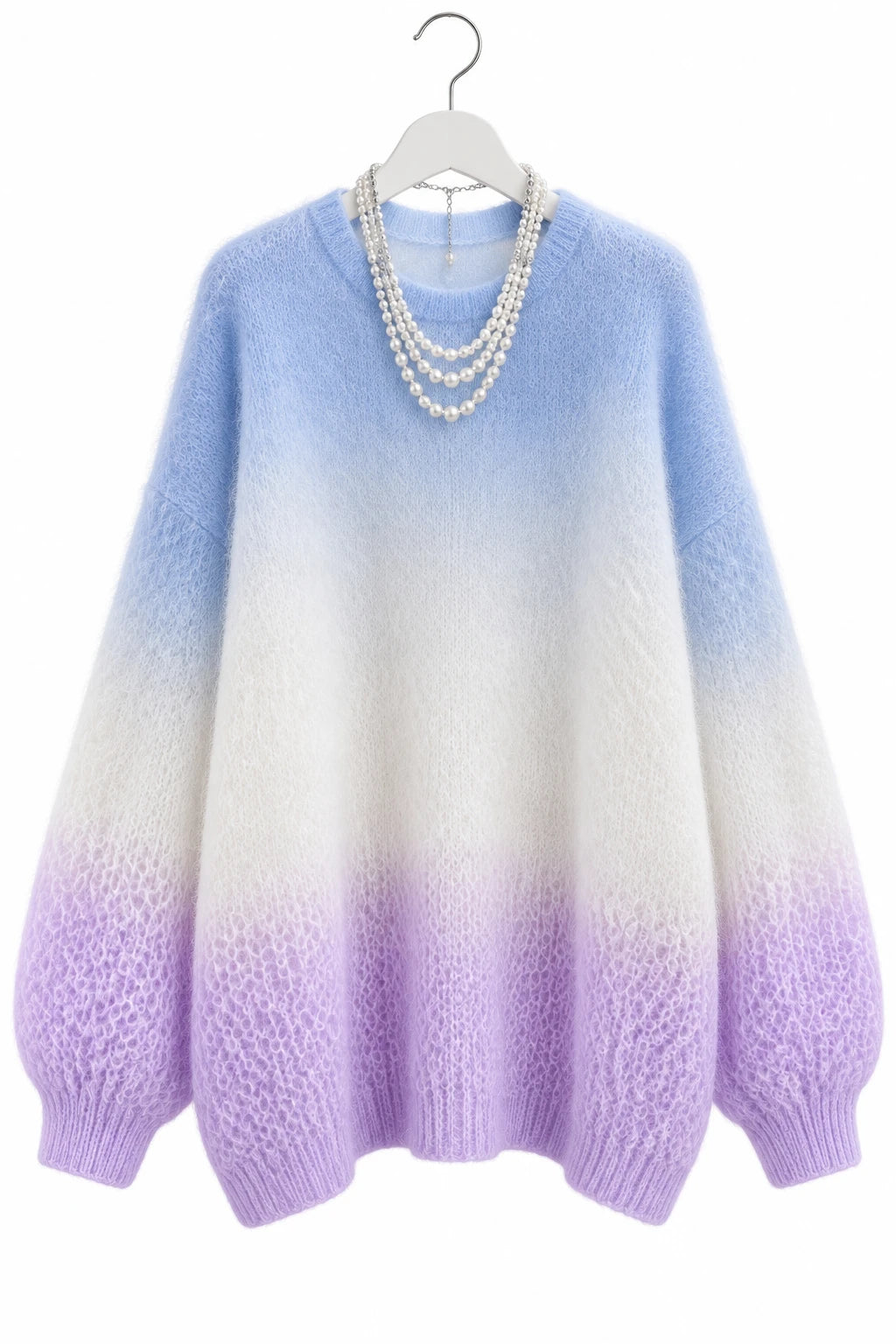 Dames Oversized Gebreide Trui Boho Stijl Met Open Details 0