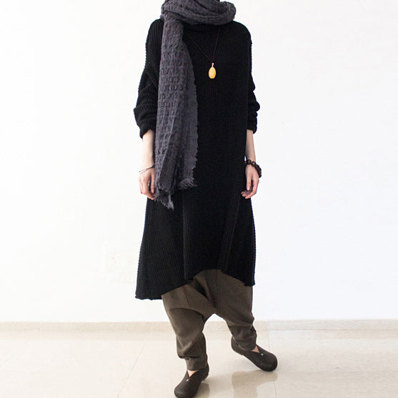 Dames Oversized Gebreide Winterjurk met Coltrui 1