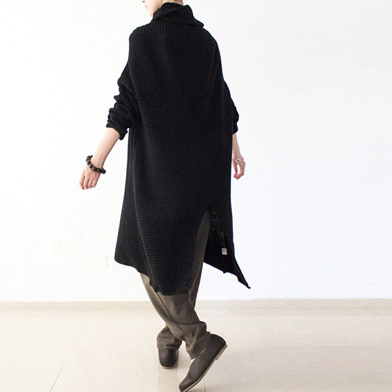 Dames Oversized Gebreide Winterjurk met Coltrui 3
