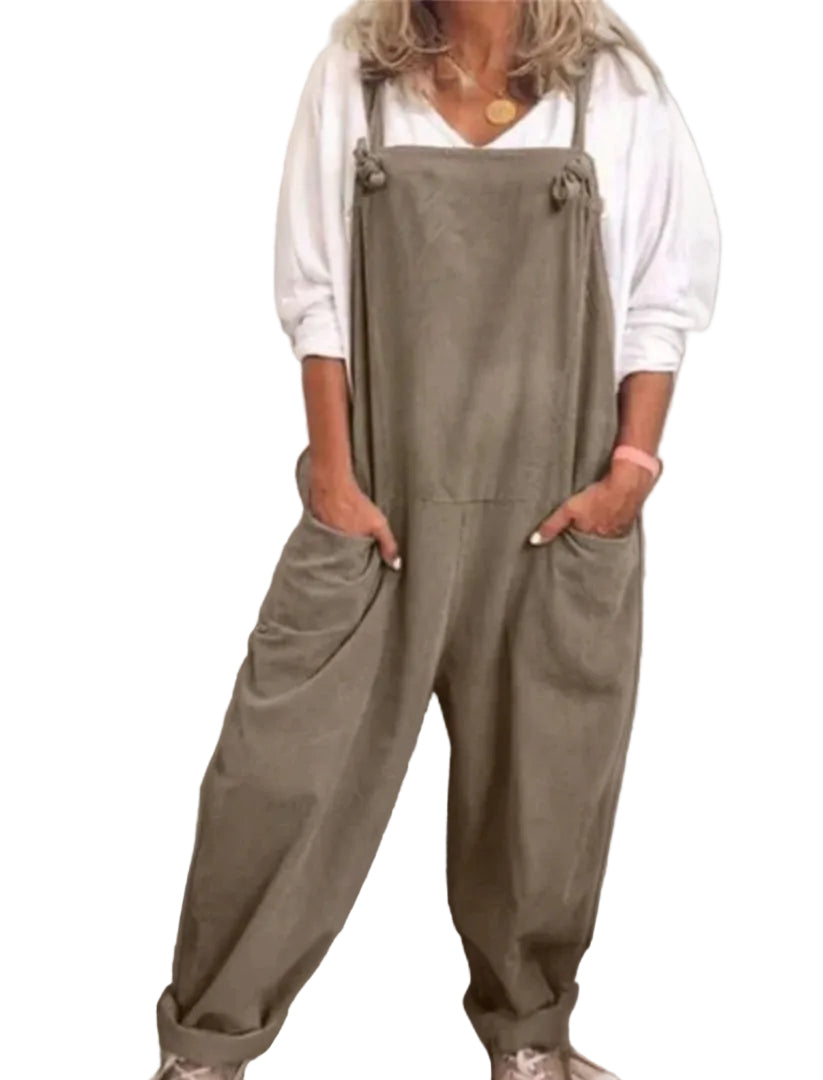 Dames Oversized Jumpsuit Met Grote Zakken 0