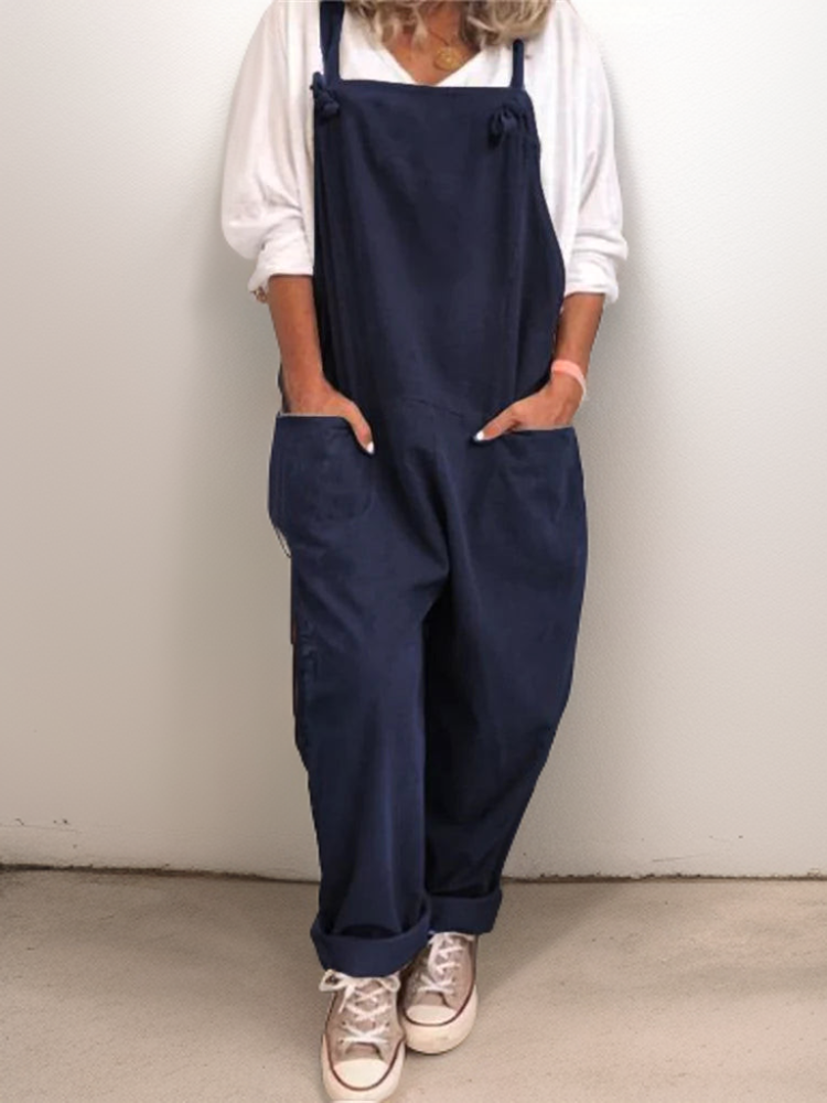 Dames Oversized Jumpsuit Met Grote Zakken 2