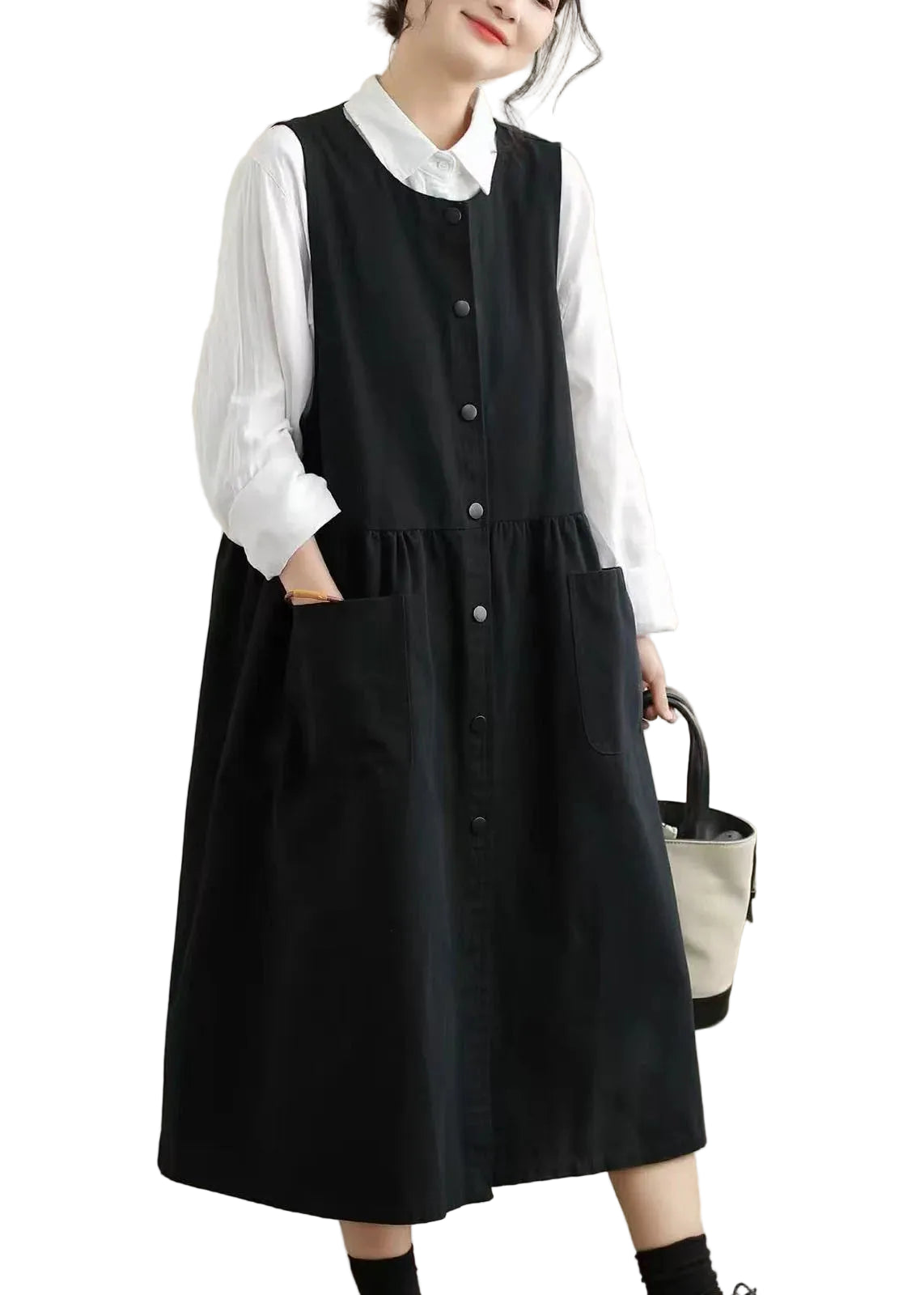Dames Oversized Jurk Bohemien Stijl Herfst 0