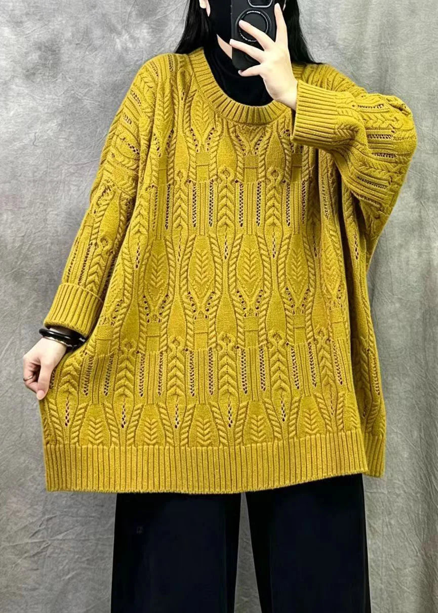 Dames Oversized Kabeltrui Comfortabel Wintermodel 1