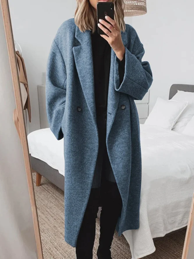 Dames Oversized Lange Jas Stijlvol 4