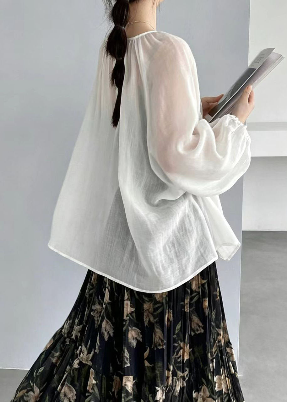Dames Oversized Overhemd Met Veters Zomerse Stijl 4