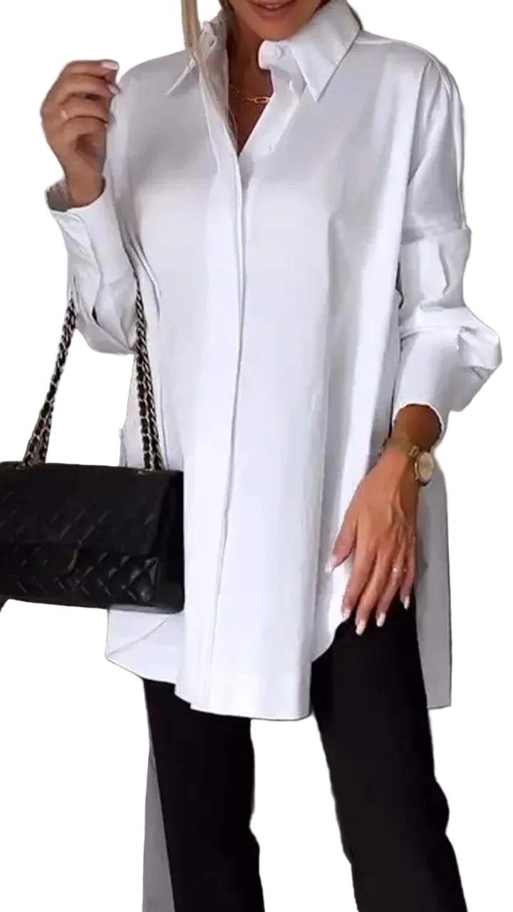 Dames Oversized Shirt Casual Stijl 0